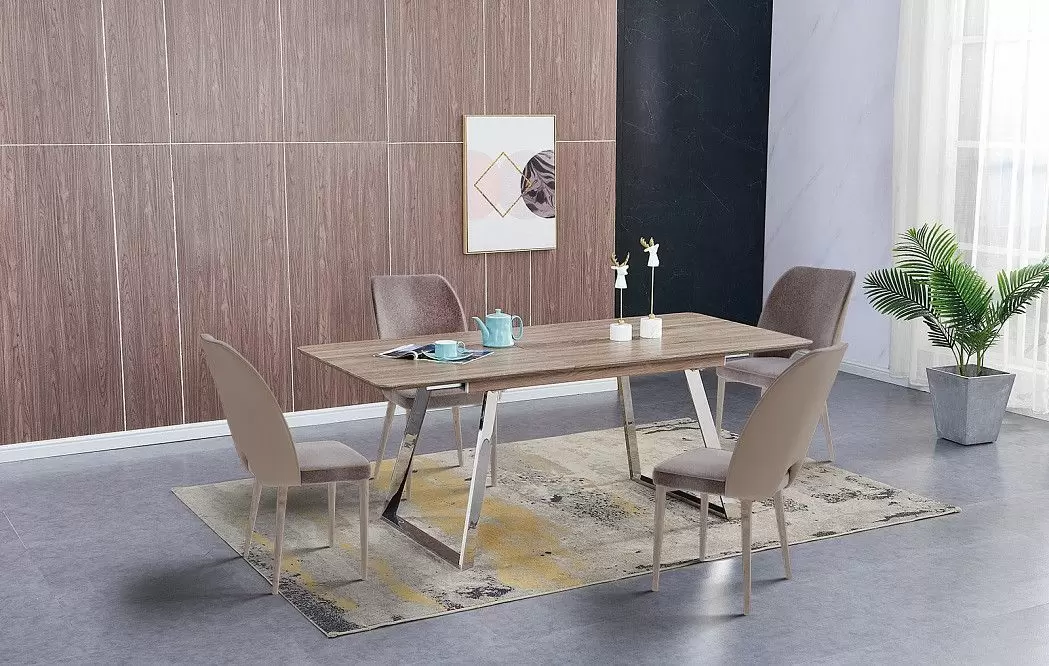 Стол раскладной Otis 160-200, дуб/сталь - фото 3