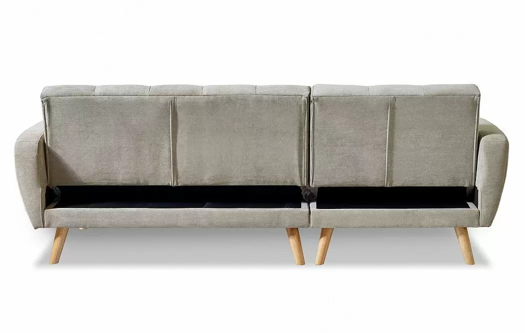 Диван-кровать Christy угловой (левый), серо-бежевый цвет - фото 13