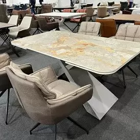 Стол раскладной Torino 160-240, песочная керамика