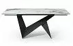 Стол раскладной Portofino Black 160-240, светлая керамика/черный