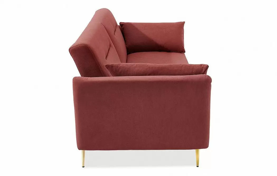 Диван-кровать Liverpool, бордовый/золото - фото 7