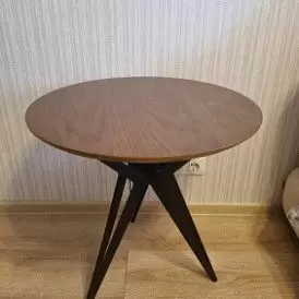 Стол журнальный Elegance (70), орех/черный