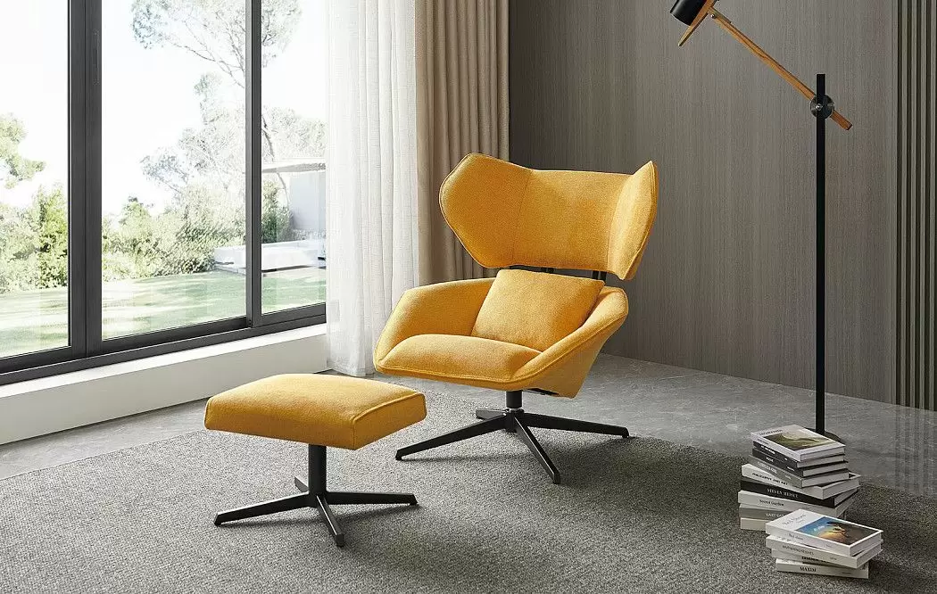 Кресло и оттоманка Boston, желтый - фото 19