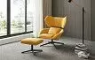 Кресло и оттоманка Boston, желтый