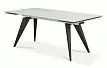 Стол раскладной Ramses 180-250, белый мрамор/черный