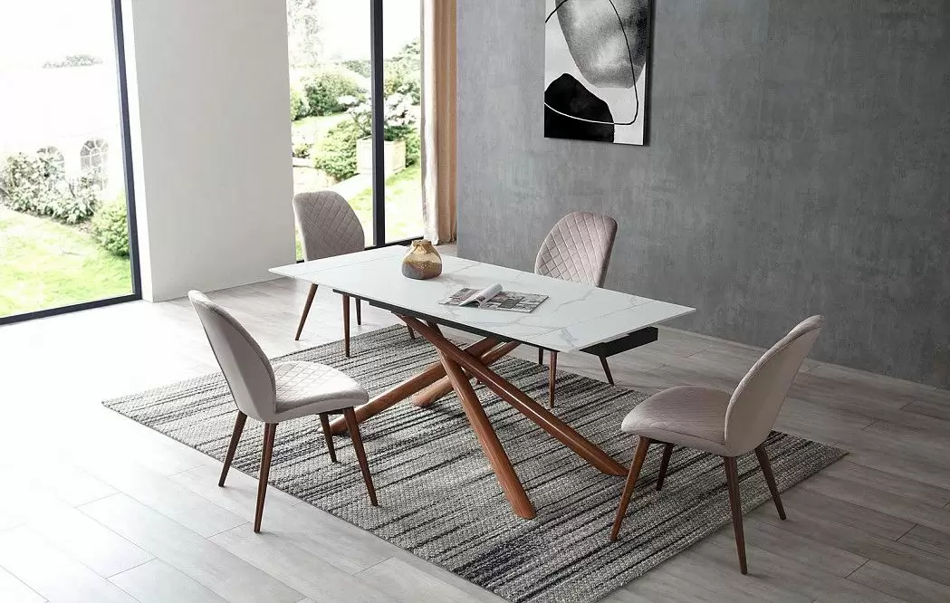 Стул Berta, бежевый/орех - фото 8