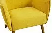 Кресло Camilla, желтый шафран/орех