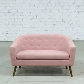 Диван Florence 2-х местный, темно-серый/цветные пуговицы