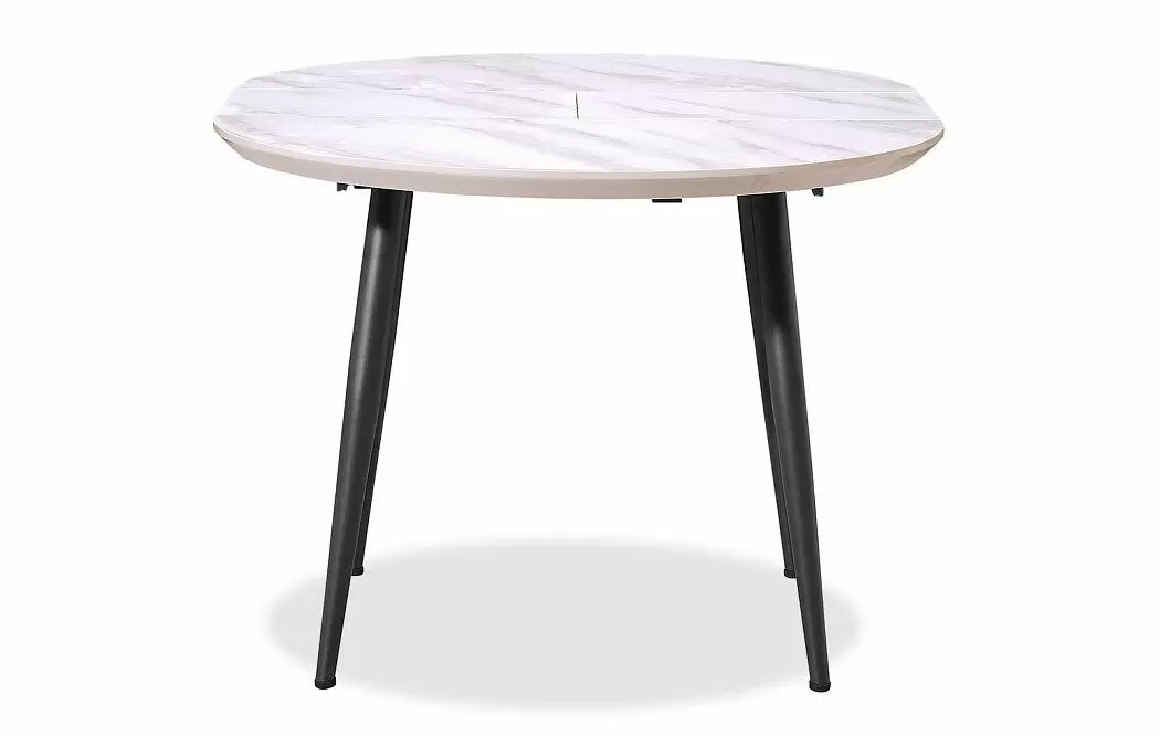 Стол раскладной Leticia 100-130, мраморный рисунок/черный - фото 14