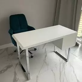 Стол письменный Poesy, орех/хром