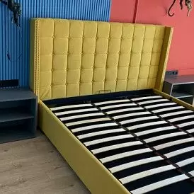 Кровать с подъемным механизмом Vivien 180x200, желтый