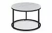 Набор из 2-х столов журнальных Nocturne, черная/белая керамика
