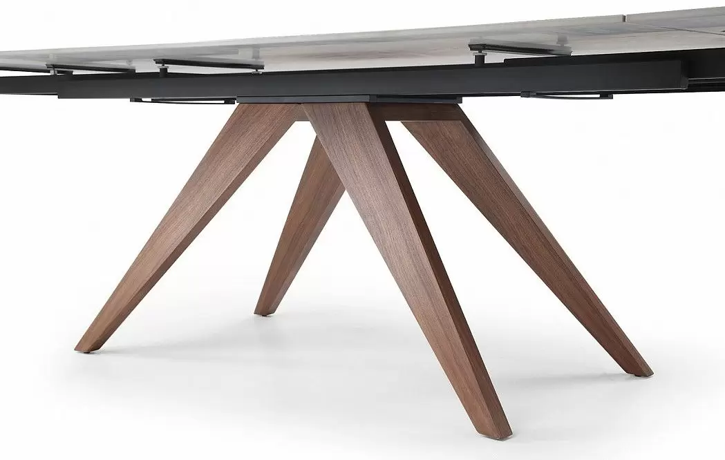 Стол раскладной Valencia 180-260, серая керамика/орех - фото 13