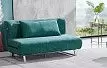 Диван-кровать Rosy 3-х местный, темно-бирюзовый/хром
