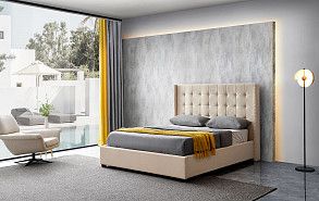 Кровать с подъемным механизмом Vivien 160x200, бежевый Кровать с подъемным механизмом Vivien 160x200, бежевый