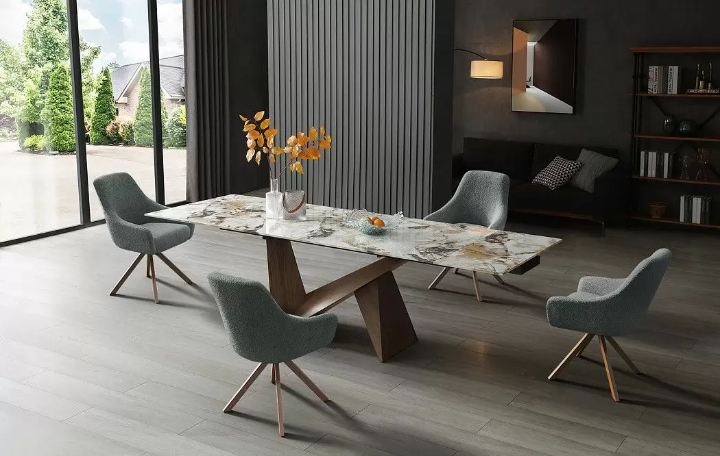 Стол раскладной Portofino 160-240, светлая керамика/орех - фото 14