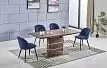 Стол Arioso + 4 синих стула Angela