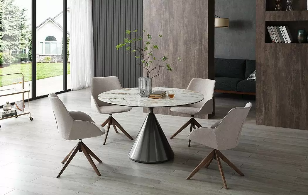 Стол Sanremo 130, белая керамика/металл - фото 2