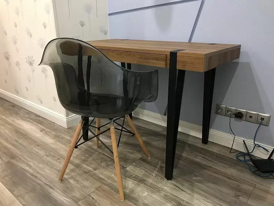 Стол письменный Project, орех/черный - фото 28