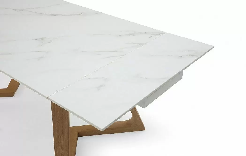 Стол раскладной Sorrento 160-220, белая керамика/ясень - фото 13