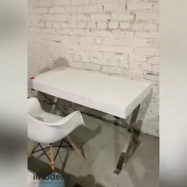 ВИДЕО Стол письменный Axiom, обзор письменного стола в белом цвете