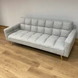 Диван-кровать Madrid, желтый/золотые ножки