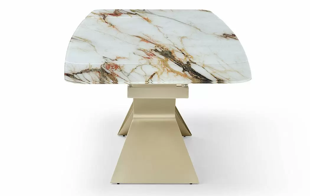 Стол раскладной Richard 180-270, стекло 3D/шампань - фото 10