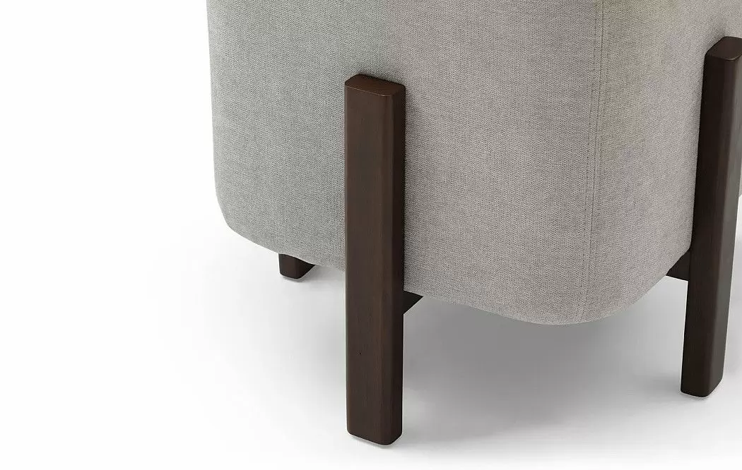 Пуф Emmy (45), серый/орех - фото 5