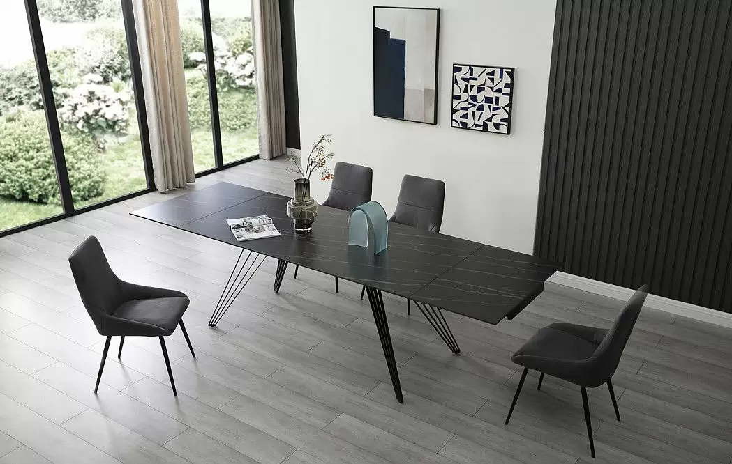 Стол раскладной Parma 180-280, черная керамика - фото 2