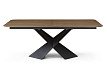 Стол раскладной Monaco 160-200, орех/черный