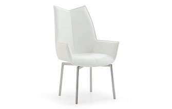 Стул Renzo, белый/сталь