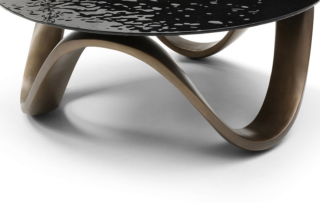 Стол журнальный Enigma (90), плавленое стекло/бронза - фото 6