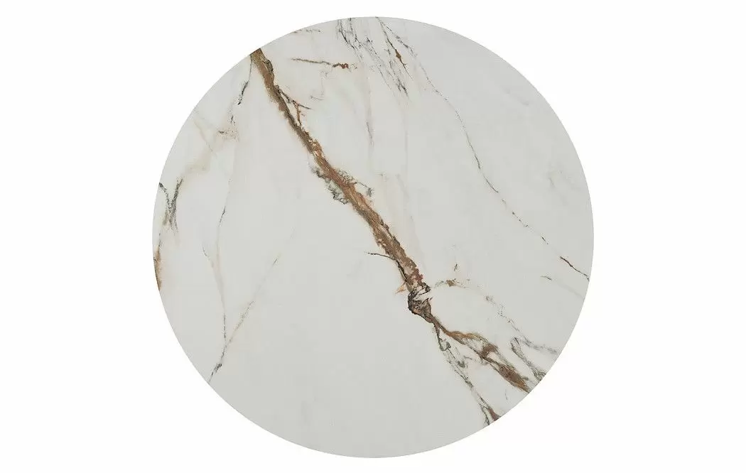 Стол журнальный Amber (80), белая керамика/шампань - фото 4