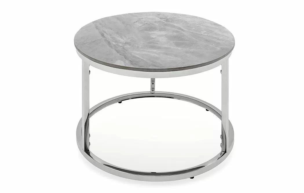 Набор из 2-х столов журнальных Nocturne, серая керамика/серебро - фото 8