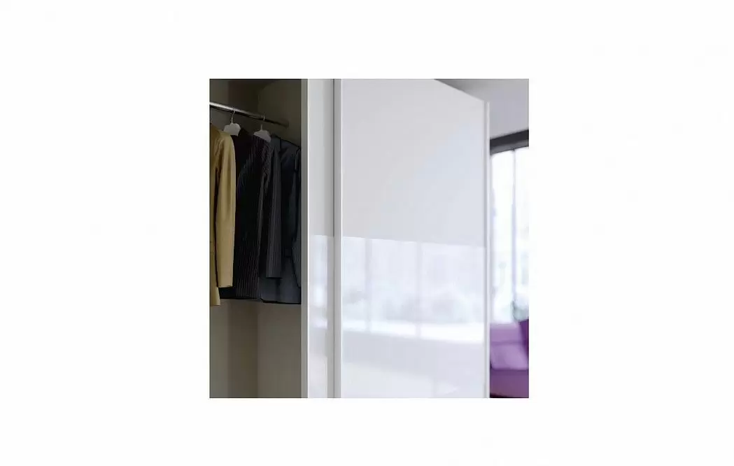 Шкаф FREE с 2 раздвижными дверями 195 H240, белый/стекло (YM504) - фото 6