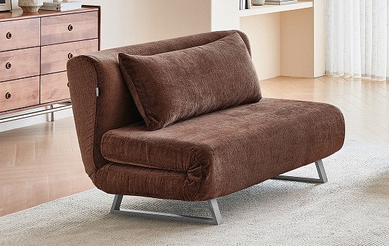 Диван-кровать Rosy 2-х местный, коричневый