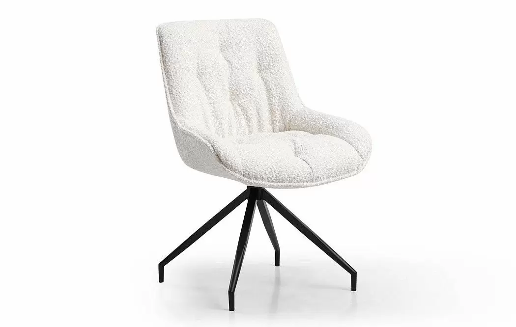 Стул Joely, белый тедди/черный