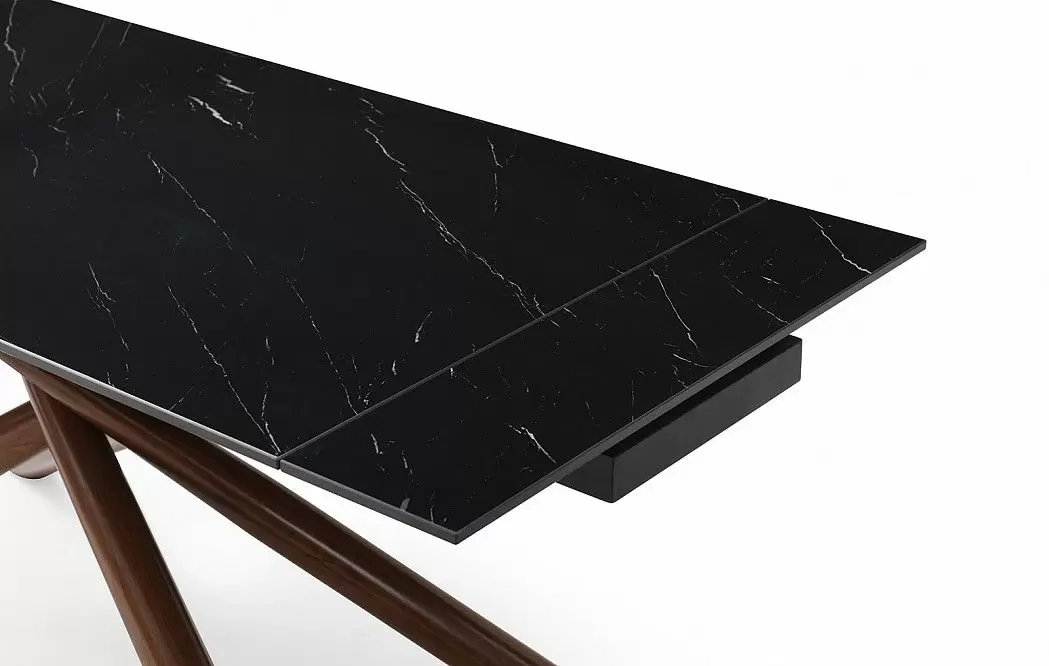 Стол раскладной Ravenna 140-180, черная керамика/орех - фото 10