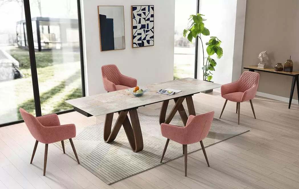 Стул Anita, темно-розовый/дуб - фото 3