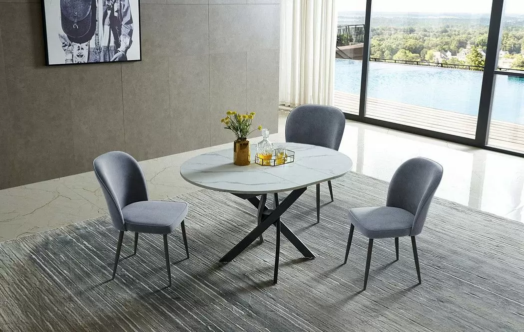 Стол раскладной Charly 100-129, светлый мраморный рисунок - фото 14