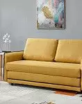 Диван-кровать Arizona 3-х местный, желтый/графит