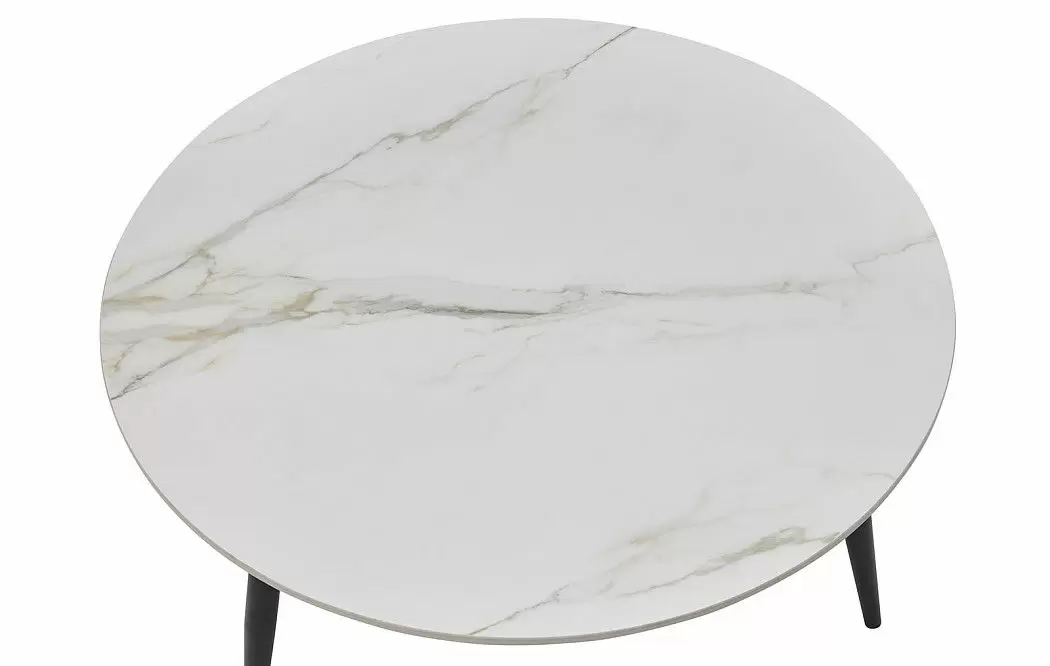 Набор из 2-х столов журнальных Liz, белая керамика - фото 3