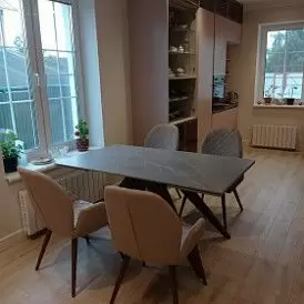 Стул Bern, бежевый/орех