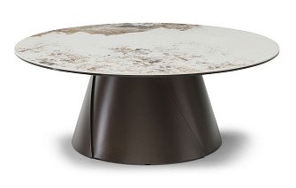 Стол журнальный Havana (100), светлая керамика/шоколад