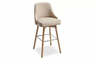 Стул барный Jemma, бежевый/беленое дерево