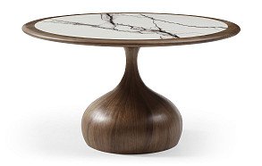 Стол Arden 135, белая керамика/орех Стол Arden 135, белая керамика/орех