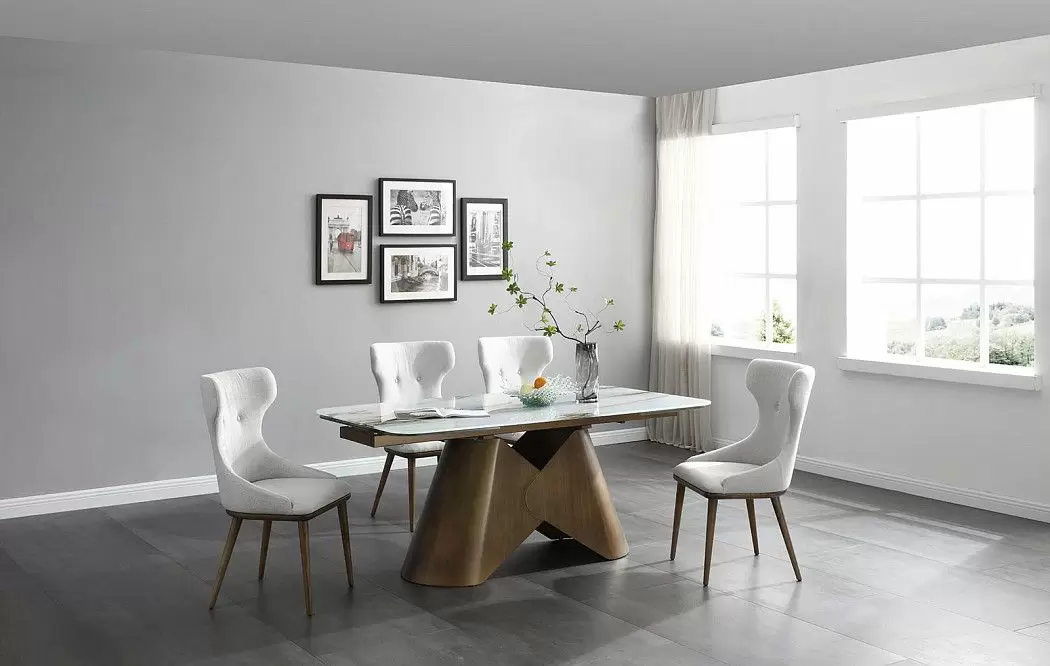 Стол раскладной Mirabel 160-240, стекло 3D/бронза - фото 3