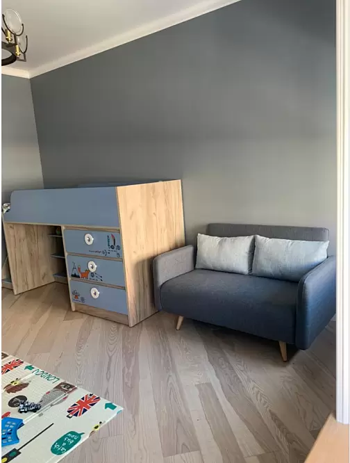 Диван-кровать Cardiff, синий/голубой меланж - фото 11