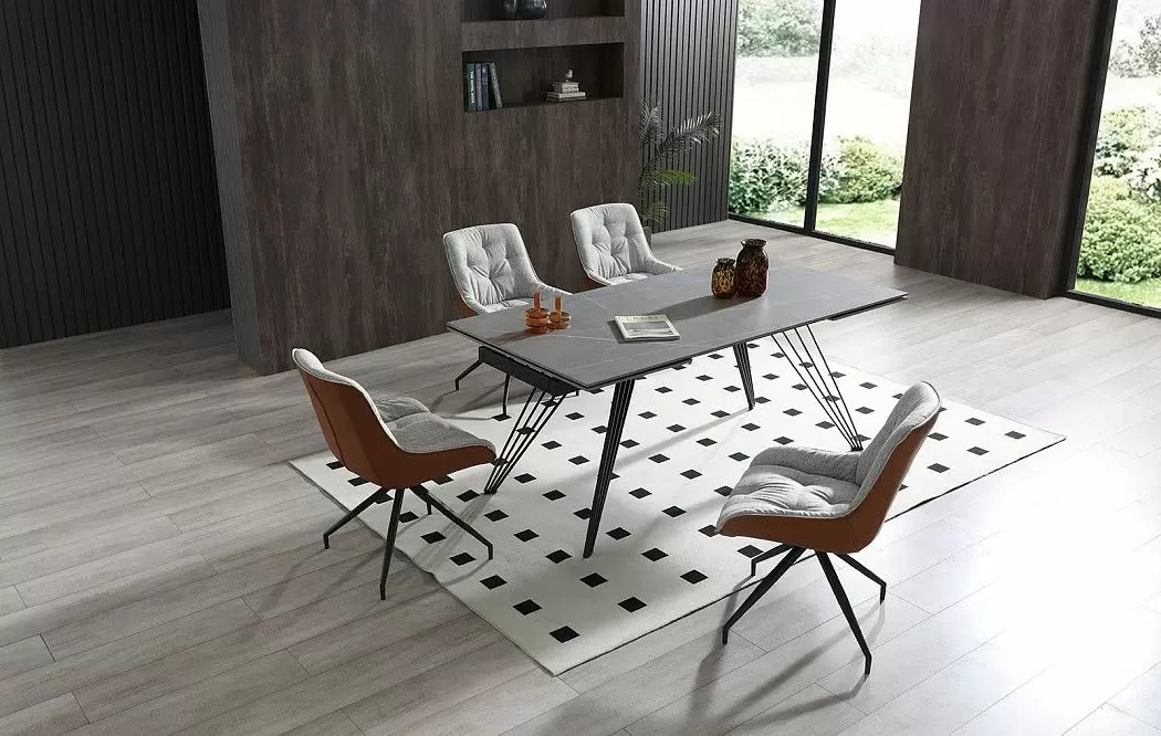 Стол раскладной Parma 180-280, серая керамика - фото 3