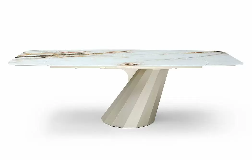 Стол раскладной Allegra 180-260, стекло 3D/шампань - фото 15